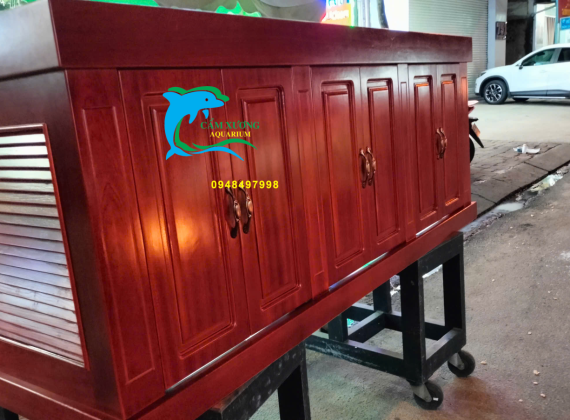 Hồ cá rồng lọc đáy  Dài 1m98x68