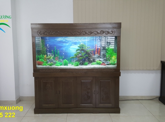 Bộ Hồ Tủ Chạm dài 1m60 x 60 x 80 ( Trang trí thủy sinh giả )